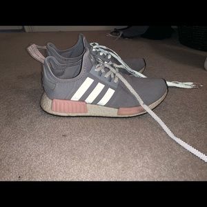 Pink and Gray Adidas Nmd
